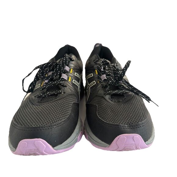 Women’s Size 10 WIDE Asics Gel Venture 8 Trail Running Shoes Black Grey Purple - Picture 4 of 7
